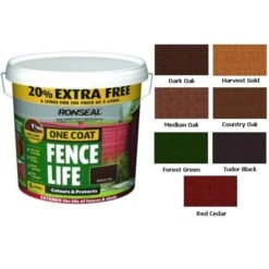 Ronseal One Coat Fence Life - 12L -Garners Garden Centre 0031333 700 1