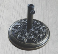 9kg Resin Bronze Rose Parasol Base