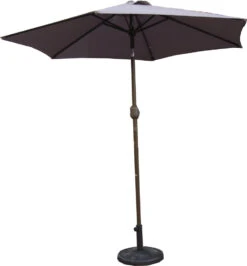 Pagoda Taupe Parasol With Crank 2.5m