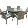 Tuscany Round Dining Set - 6 Seat -Garners Garden Centre 6 seat