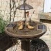 Duck Family Solar Water Feature -Garners Garden Centre duck