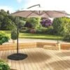 Pagoda 3m Over Hang Parasol - Beige -Garners Garden Centre po b5v9 3g