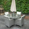 Rathwood - Oxford 4 Seater Round Set -Garners Garden Centre rd120dgset 1